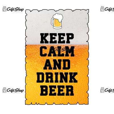 Mgs078-magnet frigider-keep calm and drink beer